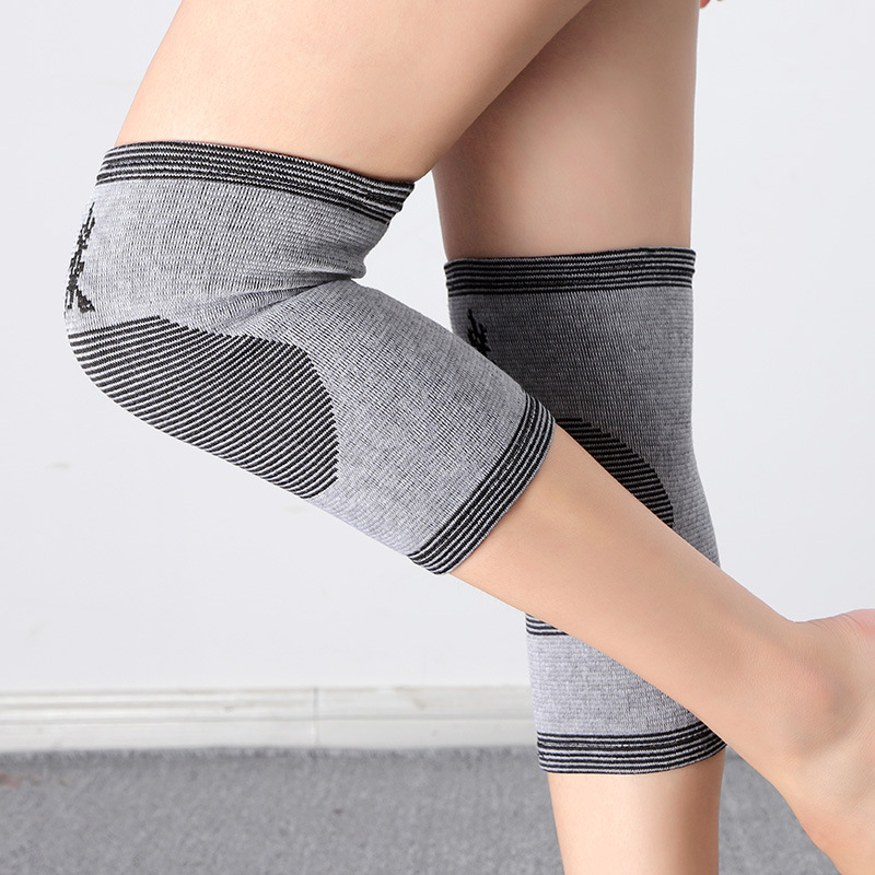 Термални коленни подложки от бамбуков въглен за зима, дебела версия за възрастни, унисекс защита на колянната става за спане