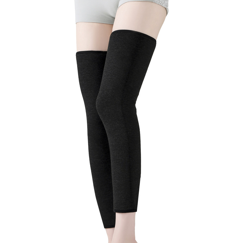 Προστατευτικό γονάτου με θέρμανση και μαλλί προβάτου, με κορδόνια, αντιολισθητικό, παχύτερη ζεστή προστασία για ενήλικες