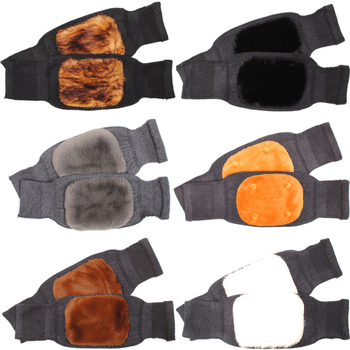 Koljena štitnici za odrasle, poliesterska vlakna, imitacija kašmira, debeli pliš, dvostruko pletenje