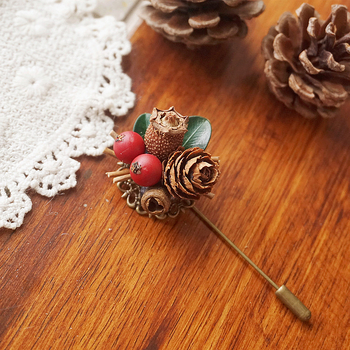 Ξύλινη καρφίτσα για ρούχα, ρετρό στυλ Λογοτεχνίας και Τέχνης, λουλουδάτοι μοτίβοι, διακοσμητικό δώρου