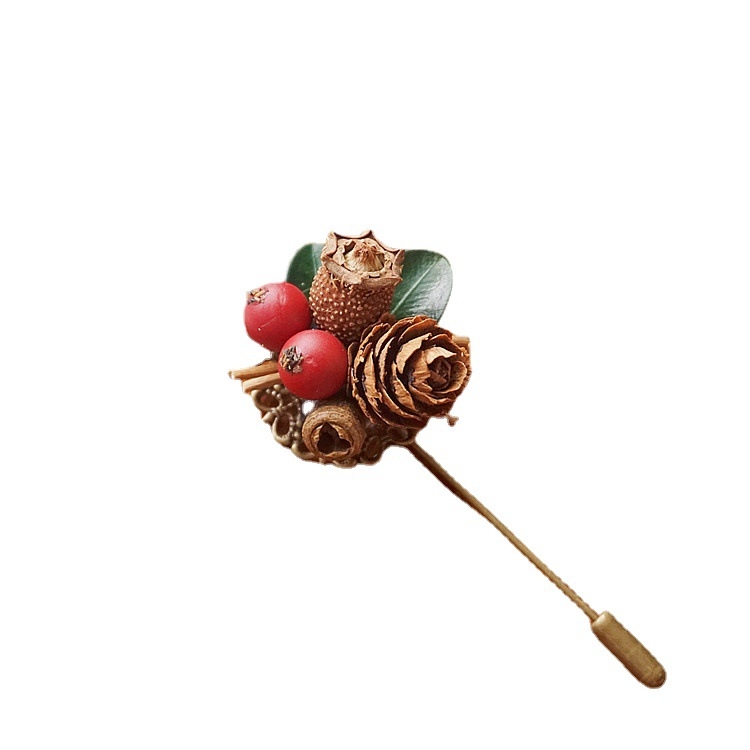 Ξύλινη καρφίτσα για ρούχα, ρετρό στυλ Λογοτεχνίας και Τέχνης, λουλουδάτοι μοτίβοι, διακοσμητικό δώρου