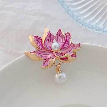 Καρφίτσα Λωτού, κράμα, Αρχαϊκό στυλ, μορφή λουλουδιού, Φθινόπωρο 2025