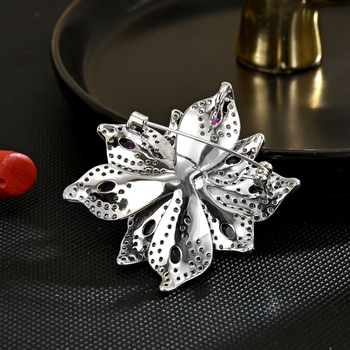 Καρφίτσα - Λουλουδάτο σχήμα, Περιβαλλοντικά φιλικός χαλκός, Διαμαντοκοπής, Γυναικείο μόδας αξεσουάρ