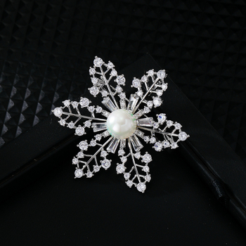 Γυναικεία καρφίτσα από χαλκό, Boyi Garden, διακοσμητικό αξεσουάρ με κοπή διαμαντιού