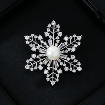 Γυναικεία καρφίτσα από χαλκό, Boyi Garden, διακοσμητικό αξεσουάρ με κοπή διαμαντιού