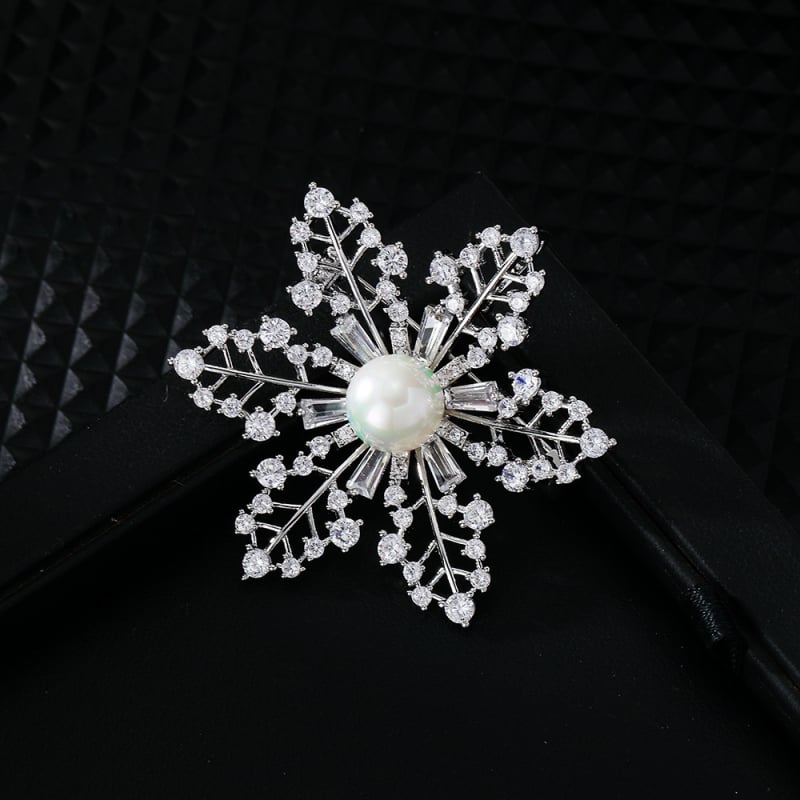 Γυναικεία καρφίτσα από χαλκό, Boyi Garden, διακοσμητικό αξεσουάρ με κοπή διαμαντιού