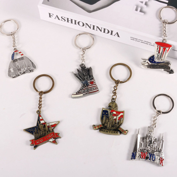 Μπρελόκ με το Άγαλμα της Ελευθερίας, μεταλλικό από ψευδάργυρο, προσωποποιημένος κρεμαστός σχεδιασμός, για κλειδιά αυτοκινήτου
