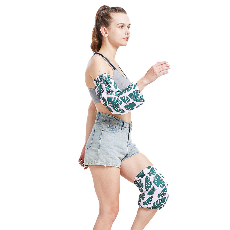 Manșete pentru exterior cu model floral, material poliester, imprimare logo și pachete gel solid, personalizabile