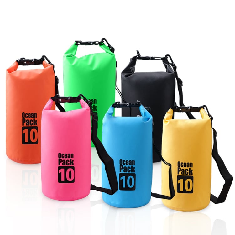 Fun Line PVC tinklinis vandeniui atsparus baro krepšys – paprastas išvaizdos stilius, talpa 2–30 L, logotipo spaudinio galimybė, tinkamas paplūdimiui, žygiams ir lauko veiklai