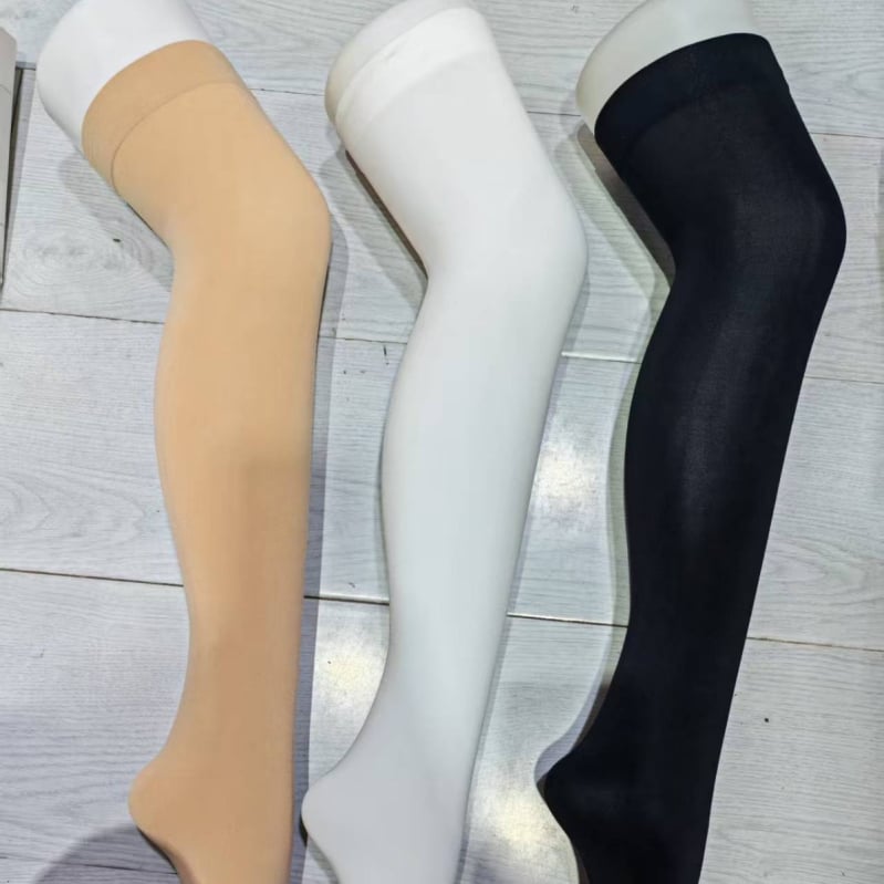 Chang'e 511 ženske sametne čarape 360D iznad koljena, blago prozirne, duljina 63 cm