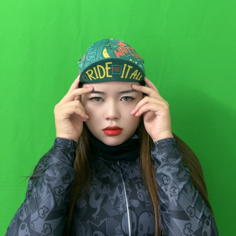 Sportlik rattasõidu müts kiiresti kuivav ja hingav materjal, lillemustriga, polüester, täiskasvanud, unisex, rattasõiduks