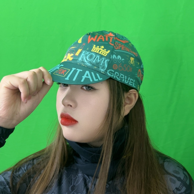 Sportlik rattasõidu müts kiiresti kuivav ja hingav materjal, lillemustriga, polüester, täiskasvanud, unisex, rattasõiduks