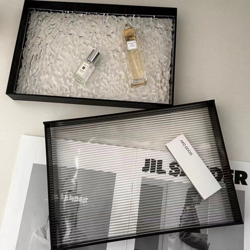 Akrilna kutija za odlaganje u kupaonici, kvadratnog oblika, 1 sloj, tehnika spajanja, proljeće 2024