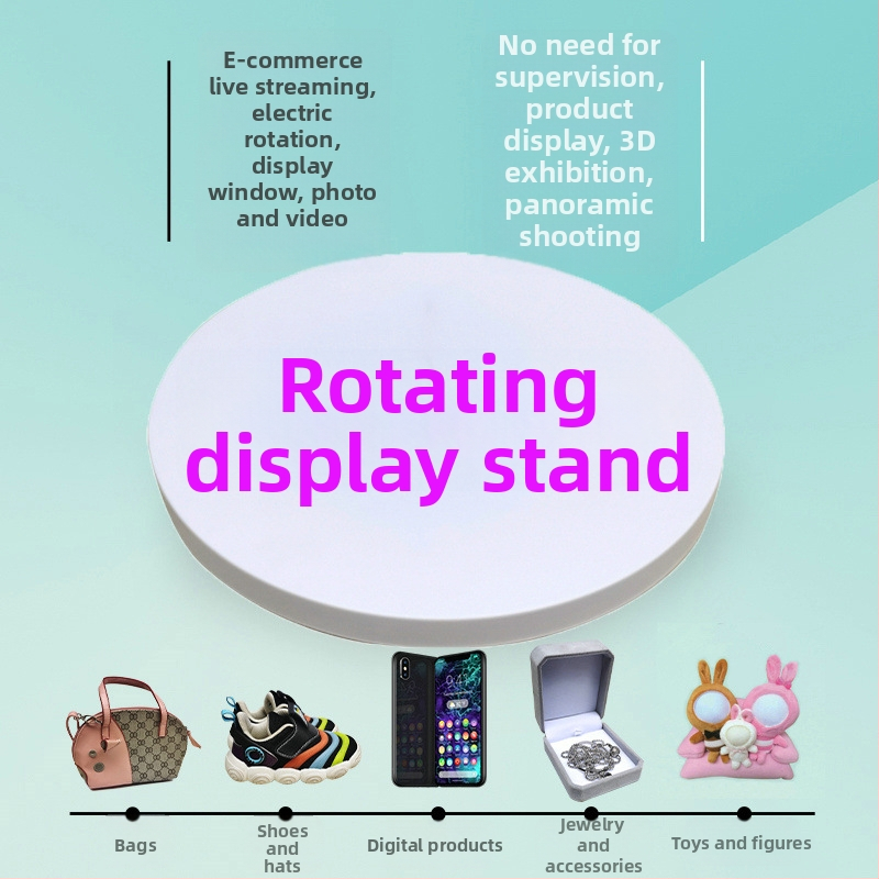 Električni rotirajući stalak za prikaz s USB napajanjem, podesiva rotacija, ABS plastika, dvostruki sloj