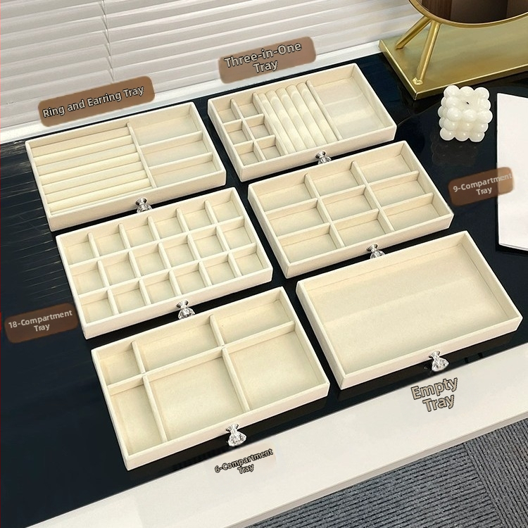 5 kārtu rotaslietu uzglabāšanas kārba, uz galda, putekļu un mitruma izturība, korejiešu dizains, materiāls 27161