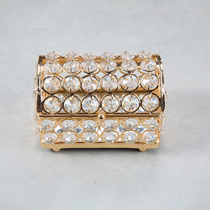 Metāla juvelierizstrādājumu kastīte – daudzfunkcionāla galda uzglabāšana, vienslāņa