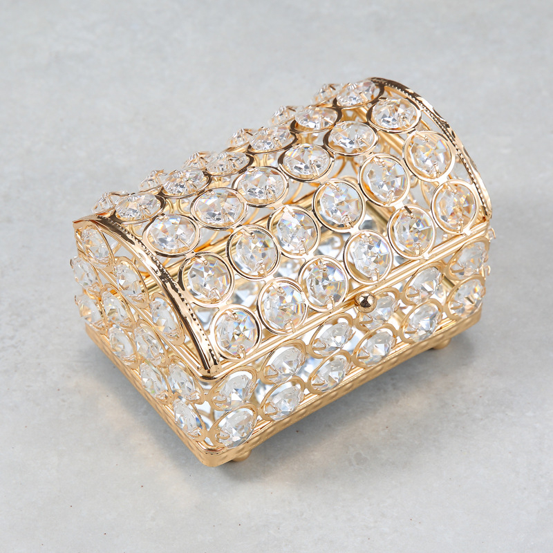 Metāla juvelierizstrādājumu kastīte – daudzfunkcionāla galda uzglabāšana, vienslāņa