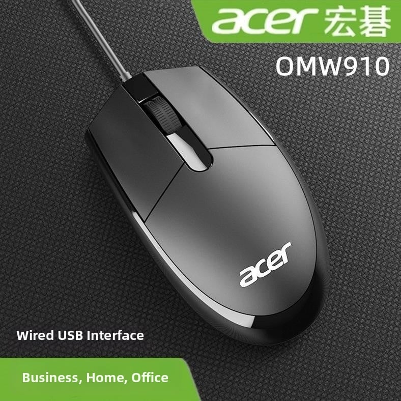 OMW910 Káblová USB myš, 2000dpi, 3 tlačidlá, ergonomická optoelektronická myš pre stolný počítač