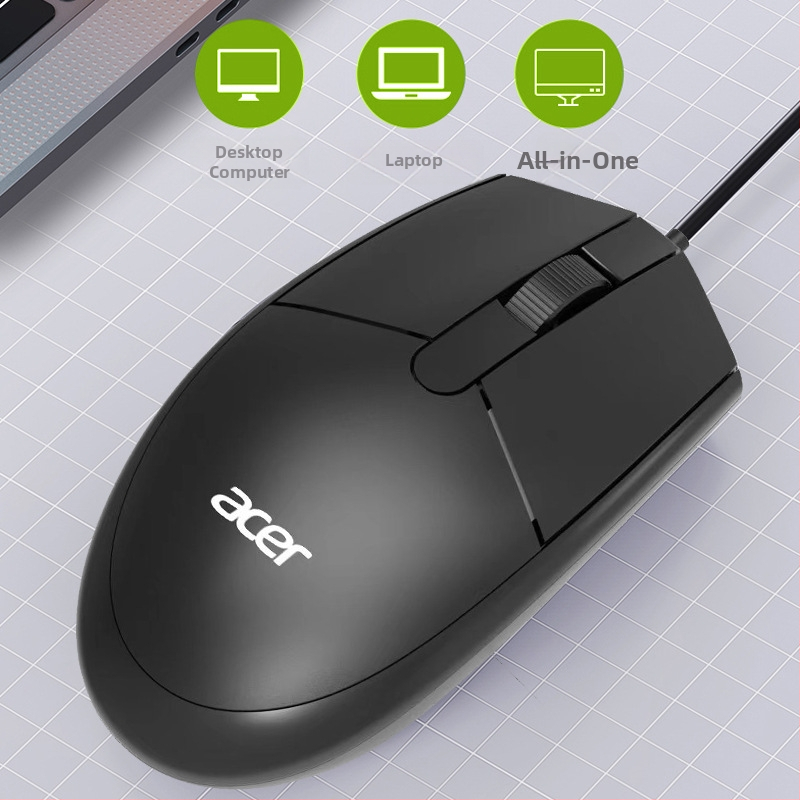 OMW910 Káblová USB myš, 2000dpi, 3 tlačidlá, ergonomická optoelektronická myš pre stolný počítač