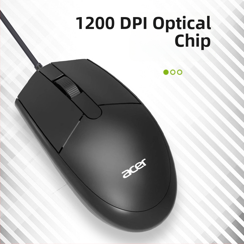 OMW910 Káblová USB myš, 2000dpi, 3 tlačidlá, ergonomická optoelektronická myš pre stolný počítač