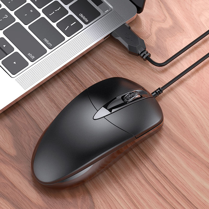 Mouse cu cablu USB, 3 butoane, pentru birou de acasă și PC-uri desktop
