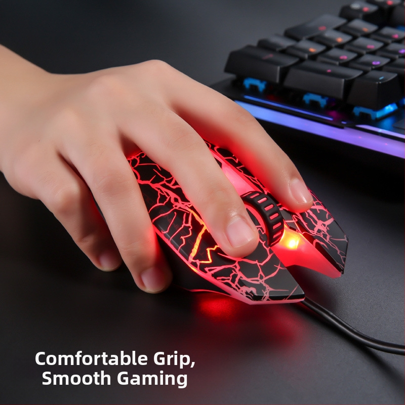 Daryo L.M125 vadu spēļu pele - 7 pogas, 4000 DPI optiskais sensors, ergonomisks dizains, USB