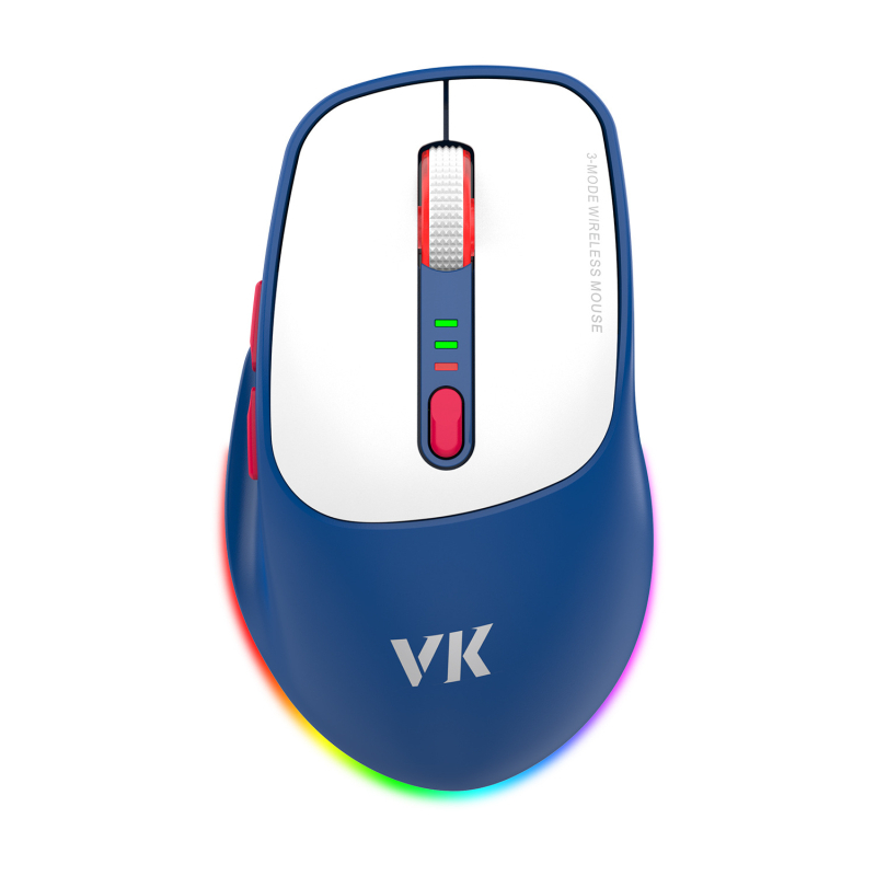 VK Ποντίκι παιχνιδιών, 6 πλήκτρα, Ασύρματο 2.4G + Bluetooth 5.0, Οπτικός αισθητήρας, Βάρος 88 g, Εργονομικός σχεδιασμός
