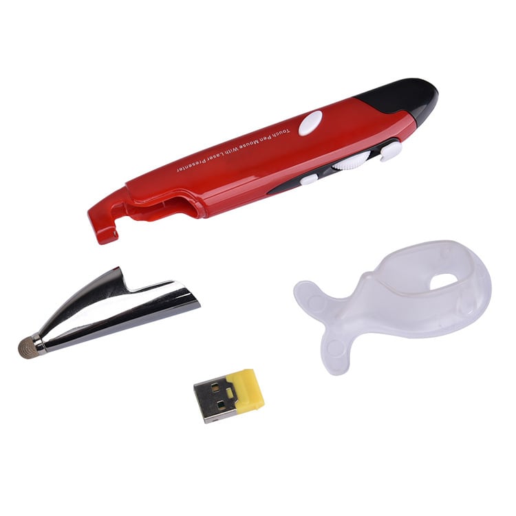 Ασύρματο ποντίκι τύπου στυλό-αέρα με λειτουργία παρουσίασης γραφής, 1600 DPI, 2.4G USB, εργονομικό για φορητό υπολογιστή