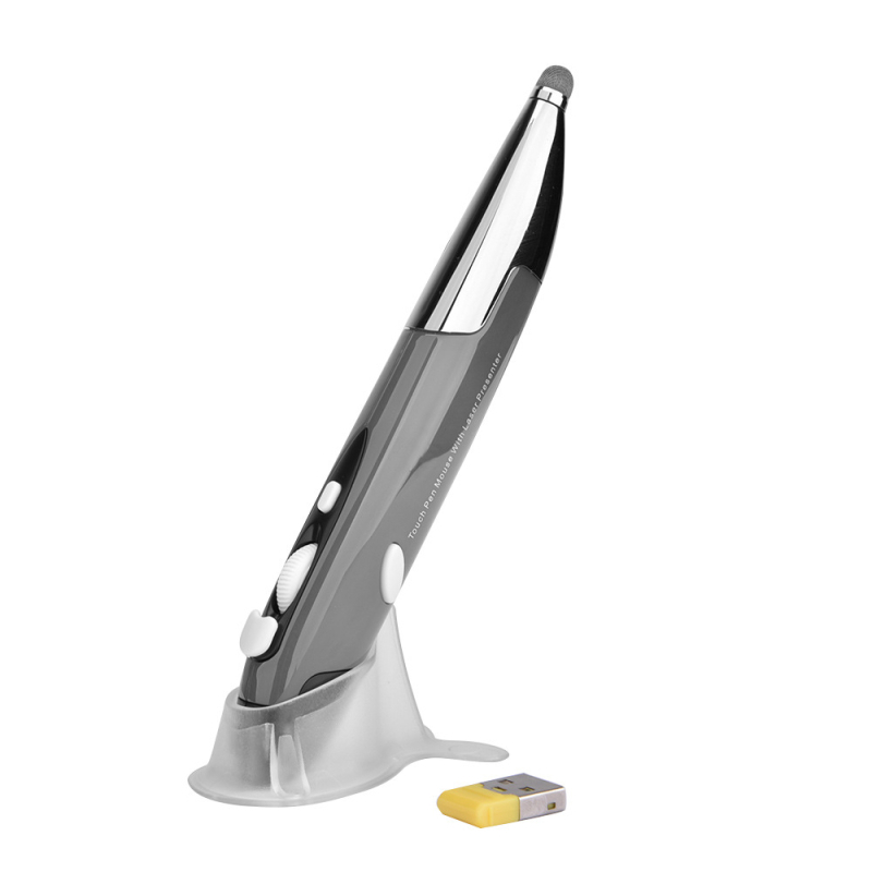 Ασύρματο ποντίκι τύπου στυλό-αέρα με λειτουργία παρουσίασης γραφής, 1600 DPI, 2.4G USB, εργονομικό για φορητό υπολογιστή