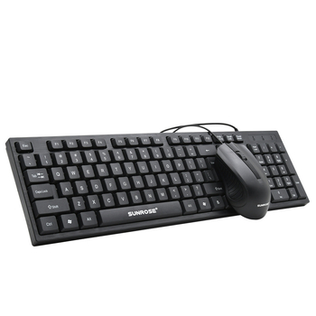 MK10 Drôtová USB súprava myš a klávesnice, tichý dizajn, optická myš, DPI na päť úrovní, štvorcestné koliesko, ergonomický dizajn