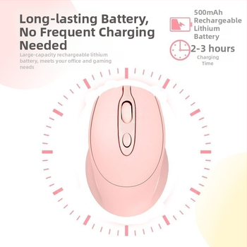 Ασύρματο ποντίκι 2.4G/Bluetooth, διπλής λειτουργίας, αθόρυβο, οπτικός αισθητήρας 800-1600dpi, επαναφορτιζόμενο, Plug-and-Play