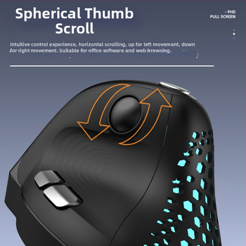 Optická vertikálna myš, ergonomický dizajn, trojrežimové pripojenie (káblové + Bluetooth + 2,4 GHz), 4000 DPI, USB, 6 tlačidiel, model M618XS