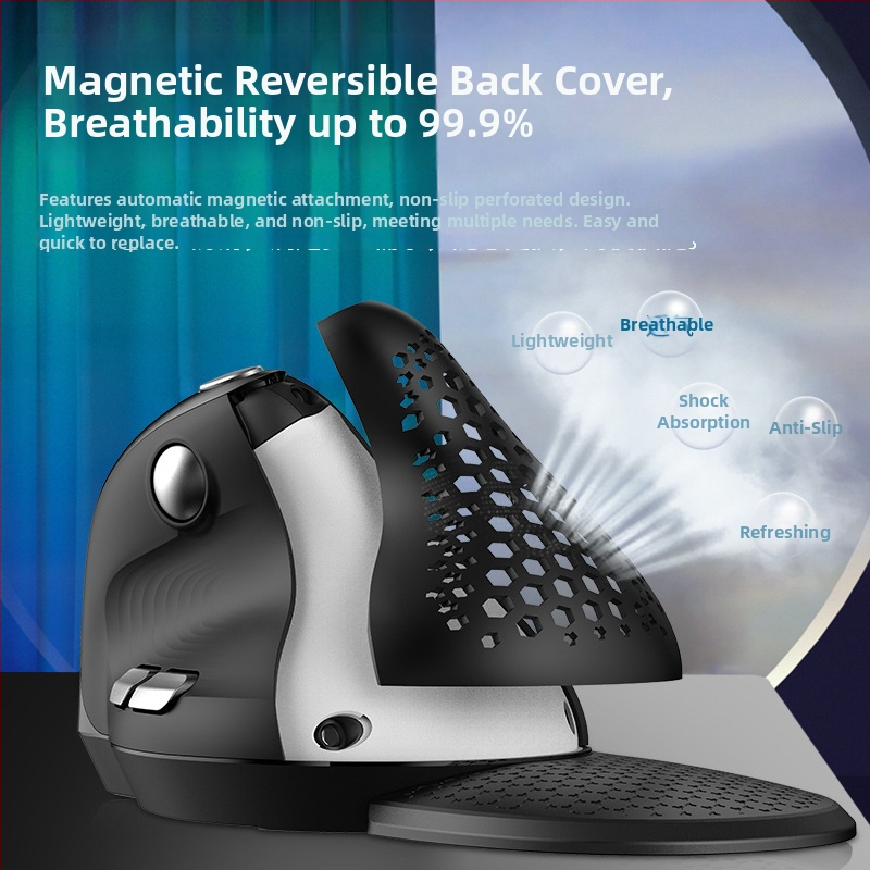 Optická vertikálna myš, ergonomický dizajn, trojrežimové pripojenie (káblové + Bluetooth + 2,4 GHz), 4000 DPI, USB, 6 tlačidiel, model M618XS