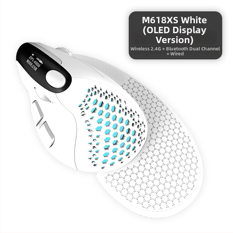 Optická vertikálna myš, ergonomický dizajn, trojrežimové pripojenie (káblové + Bluetooth + 2,4 GHz), 4000 DPI, USB, 6 tlačidiel, model M618XS