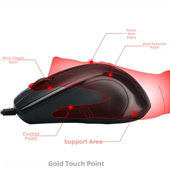 F370 optická USB myš, káblová, 1000dpi, 3 tlačidlá