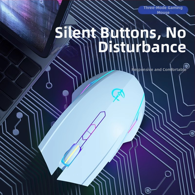 Trojmódová herná a kancelárska myš s makroprogramovaním, kovové mechanické koliesko, 12000 DPI, 7 tlačidiel, kábel 1.5 m