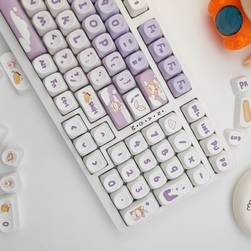 MOA високопрофилен набор клавишни капачки с мотив заек – сублимация, персонализиран за механични клавиатури