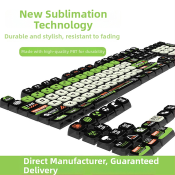 SA profilio klavišų dangtelis mechaninei klaviatūrai (Modelis Mrhkbt05; PBT; Skaidrus iš visų pusių; Terminė sublimacija)