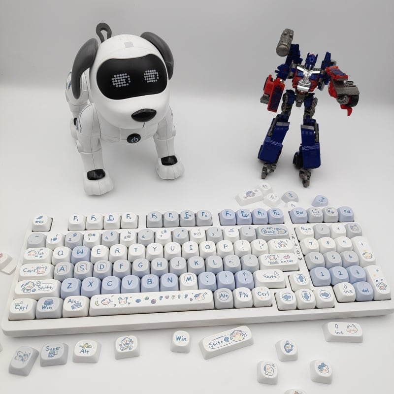 Персонализиран комплект PBT капачета за механична клавиатура, сублимация, MOA височина, съвместим с 6.25U разположение и повечето клавиатури