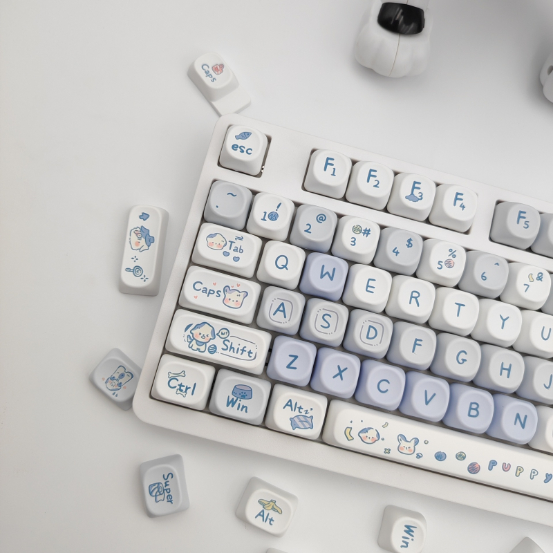 Персонализиран комплект PBT капачета за механична клавиатура, сублимация, MOA височина, съвместим с 6.25U разположение и повечето клавиатури