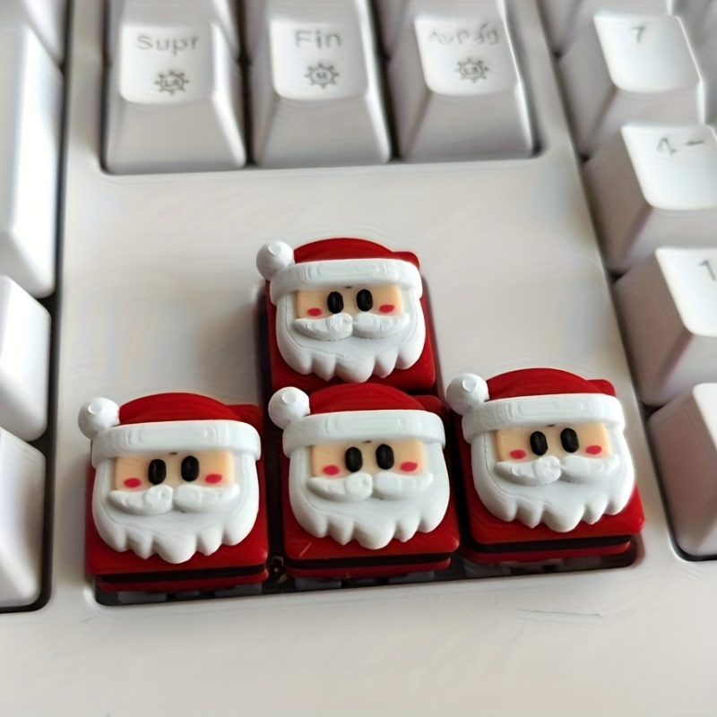 Keycap за механична клавиатура – коледен дизайн от смола, карикатурен стил, сладък, от Ceke