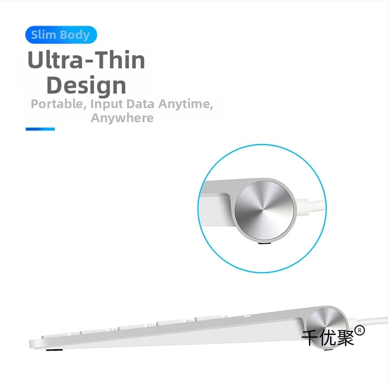 18-tlačková numerická klávesnica, káblové USB pripojenie, pre účtovníctvo a kanceláriu, s USB rozširovacím portom