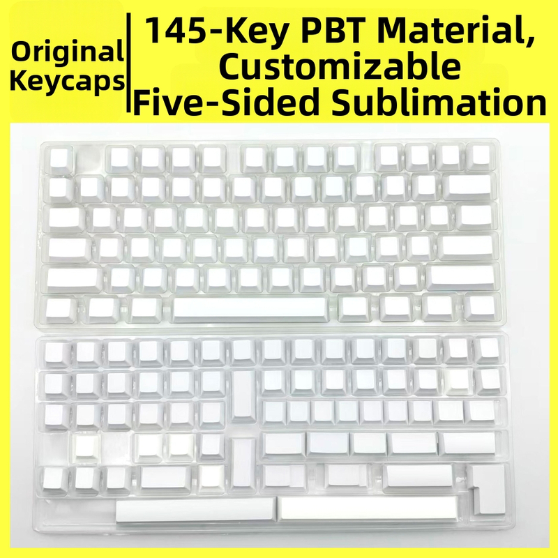 Cherry-height PBT klavišų dangteliai 61 klavišų mechaninei klaviatūrai, penkių šonų sublimacija, individualus apdorojimas
