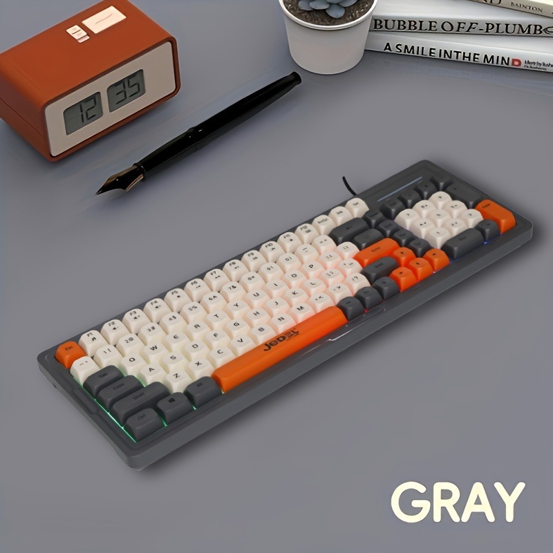 JeDEL herná klávesnica s káblovým USB pripojením, 108 kláves, RGB podsvietenie, univerzálna kompatibilita