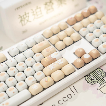 Mog комплект капачета за клавиши от PBT материал, сублимационен процес, юни 2024 издание, тегло 0,5 кг, материал 14302947, включва набор капачета, съвместим със 108/99/98/87/82/75/68 клавиатури