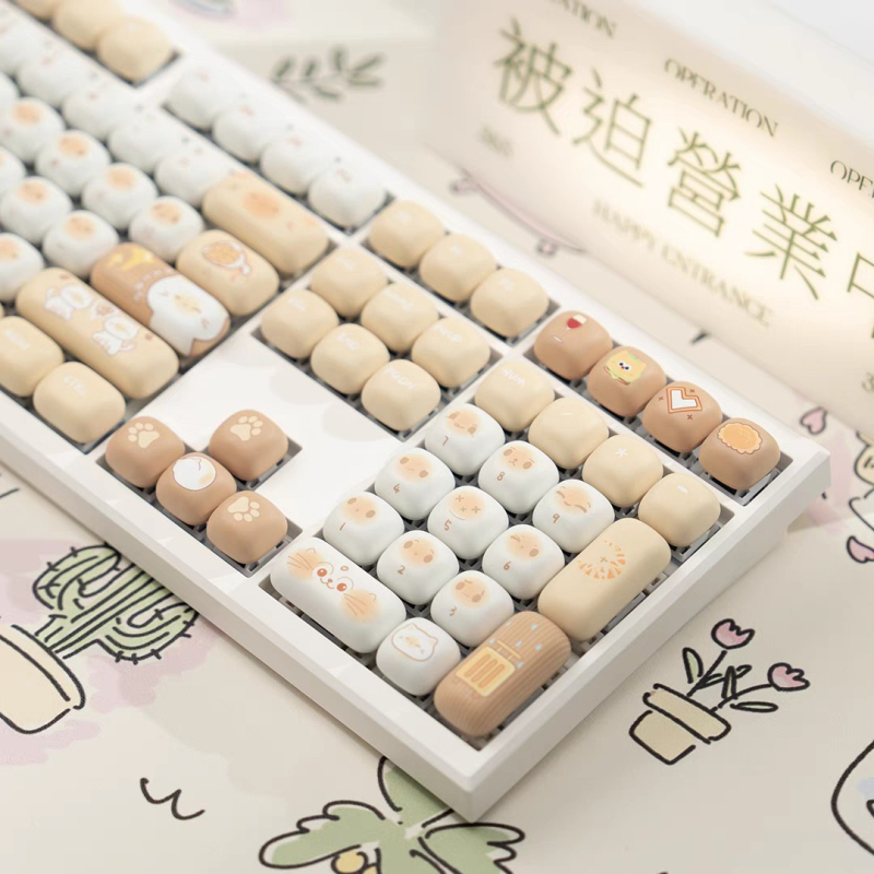 Mog комплект капачета за клавиши от PBT материал, сублимационен процес, юни 2024 издание, тегло 0,5 кг, материал 14302947, включва набор капачета, съвместим със 108/99/98/87/82/75/68 клавиатури