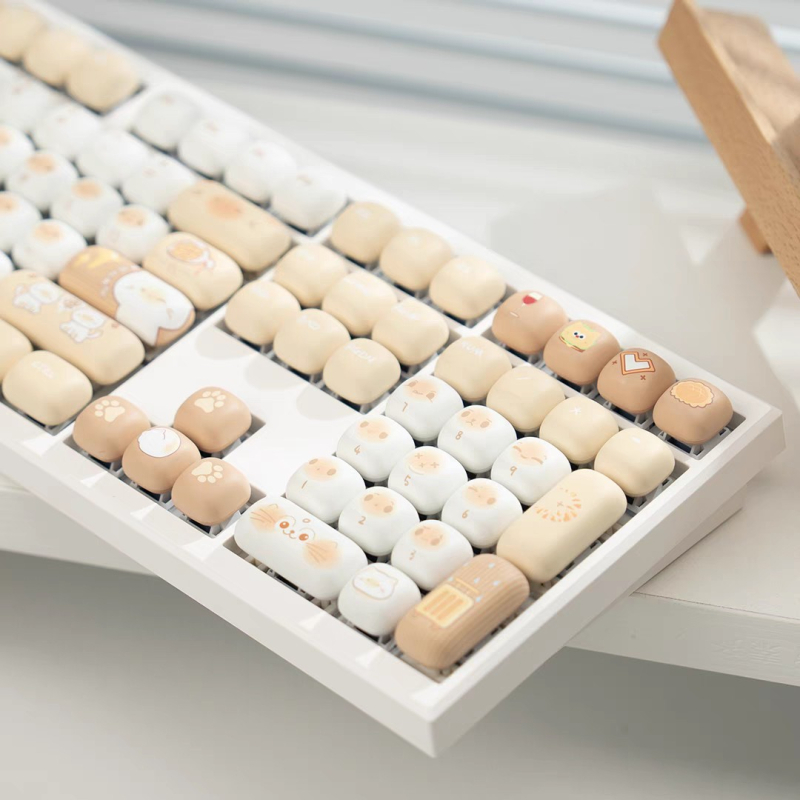 Mog комплект капачета за клавиши от PBT материал, сублимационен процес, юни 2024 издание, тегло 0,5 кг, материал 14302947, включва набор капачета, съвместим със 108/99/98/87/82/75/68 клавиатури