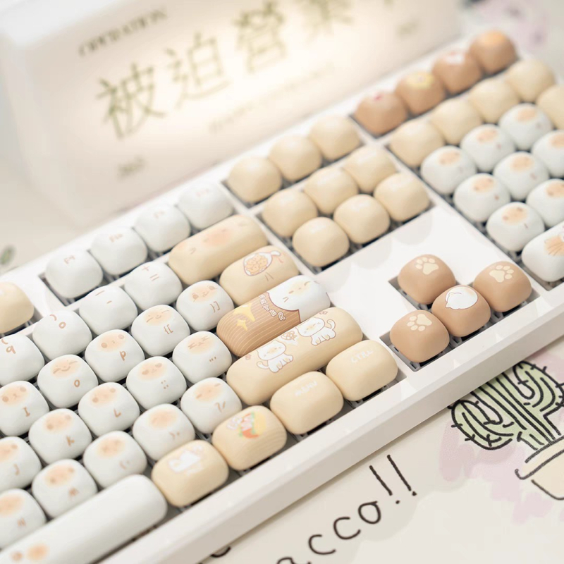 Mog комплект капачета за клавиши от PBT материал, сублимационен процес, юни 2024 издание, тегло 0,5 кг, материал 14302947, включва набор капачета, съвместим със 108/99/98/87/82/75/68 клавиатури