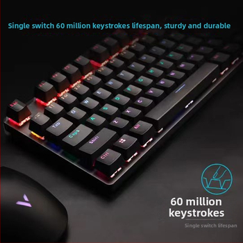 Rapoo V500PRO mechanická klávesnica, 104 kláves full-size, káblové USB pripojenie, mechanické spínače, kovová konštrukcia