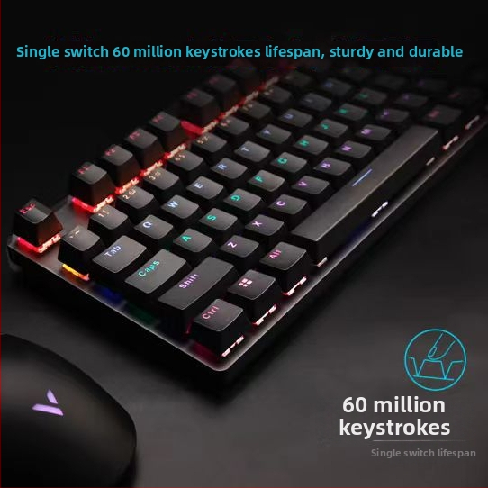 Rapoo V500PRO mechanická klávesnica, 104 kláves full-size, káblové USB pripojenie, mechanické spínače, kovová konštrukcia